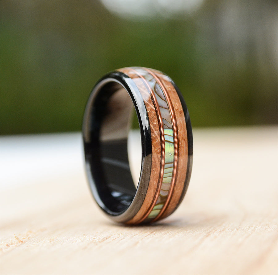 Tungsten & Wood Rings for Men Whiskey Barrel Ring Mens Wedding Band Wooden  Ring | eBay